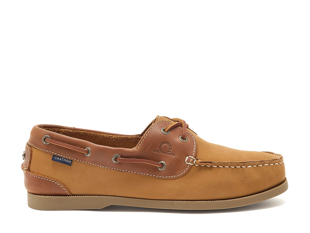 Chatham Galley II Deck Boat Shoes, Tan, Size 10