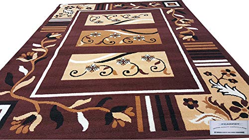Image of TOP Design with Velvet Touch 90X145 CM(3X5 FEET) Brown Multi