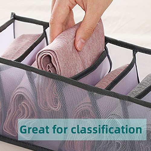 Irbingnii Clothes Organizer For Wardrobe Closet Jeans Pants Organizer Foldable Drawer Clothes Compartment Storage Box(Grey) #TOP5