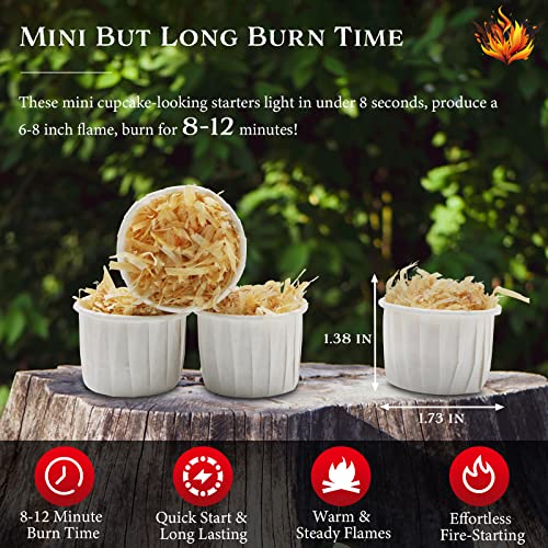 Nvkrvks Fire Starter Collection, Including Fire Starter Pods & Squares, Easy-Burning Fire Starter For Wood Stoves, Campfires, Grill Pit And Fireplace, Natural & Waterproof #TOP1