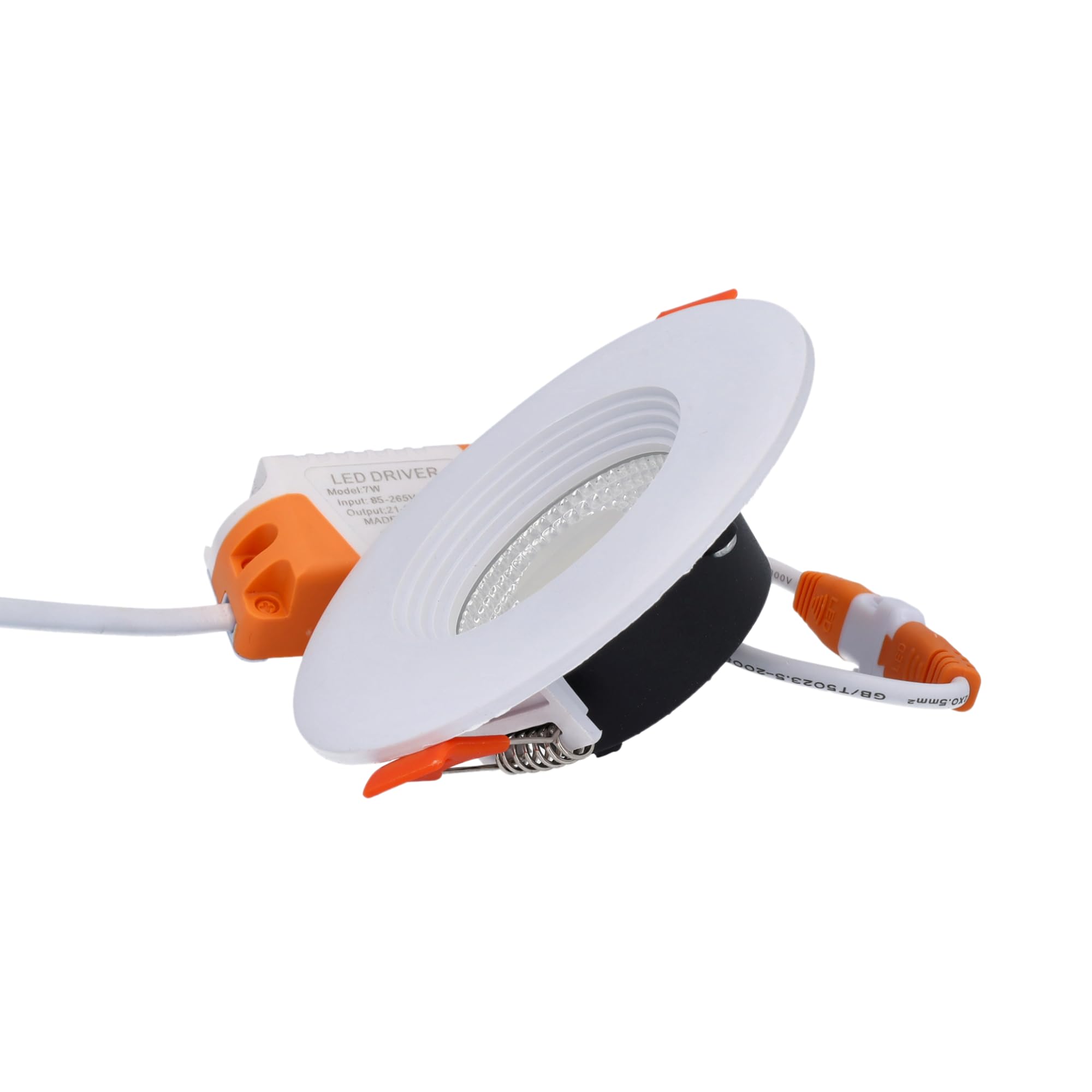 Jandei – Downlight LED COB 7W Empotrable, Foco Marco Redondo Blanco, 100x37mm (Orificio Corte 65mm), 630 Lumen, IP20. Ideal Salón, Cocina, Baño (10 Unidades, Luz Natural 4200k)