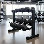 CAP 150 LB Dumbbell Set with 2-Tier Rack, Rubber Hex Free Weights Set, Home Gym Weight Set with Horizontal Storage Rack for Strength Training - Image 6