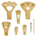 Homedone Picture Hangers 59-Piece - Heavy Duty, Frame Hanging, Holds 5-100 lbs, Golden