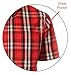 Gioberti Mens Casual Plaid Button Down Short Sleeve Shirt, Red/Black/Gray, X Large