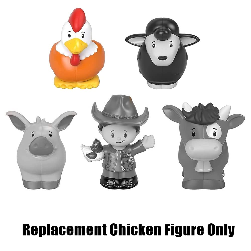 Fisher-Price Pezzo di ricambio Little People Farmer and Animals Playset GNM36 - Pollo di ricambio - Figura di gallo