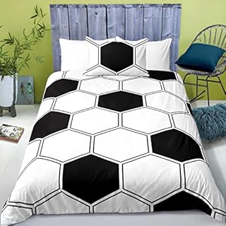 Geometric Duvet Cover 3D Diamond Bedding Set King Size, Soft Microfiber Reversible Duvet Cover Set Black&White Quilt Cover with Zipper Closure for Kids Teens Adults (3PCs 230x220cm)