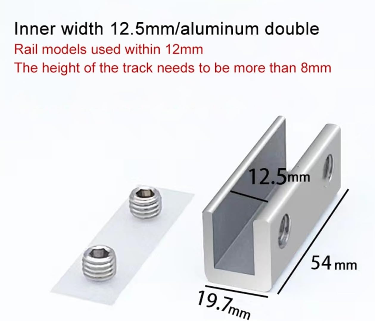 Sliding Window Door Security Locks Aluminum Adjustable Pack of 4 Multiple Sizes(12.5mm,4 Pieces)