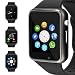 WJPILIS Smart Watch Touchscreen Bluetooth Smartwatch Wrist Watch Sports Fitness Tracker with SIM SD Card Slot Camera Pedometer Compatible iPhone iOS Samsung Android for Kids Men Women (Black)