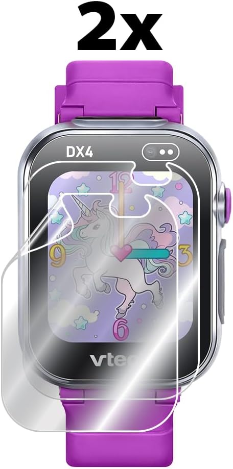 IPG for VTech KidiZoom DX4 Smartwatch Screen Protector (2 Units) Invisible Ultra HD Clear Film Anti Scratch Guard-Smooth/Self-Healing/Bubble -Free for DX4