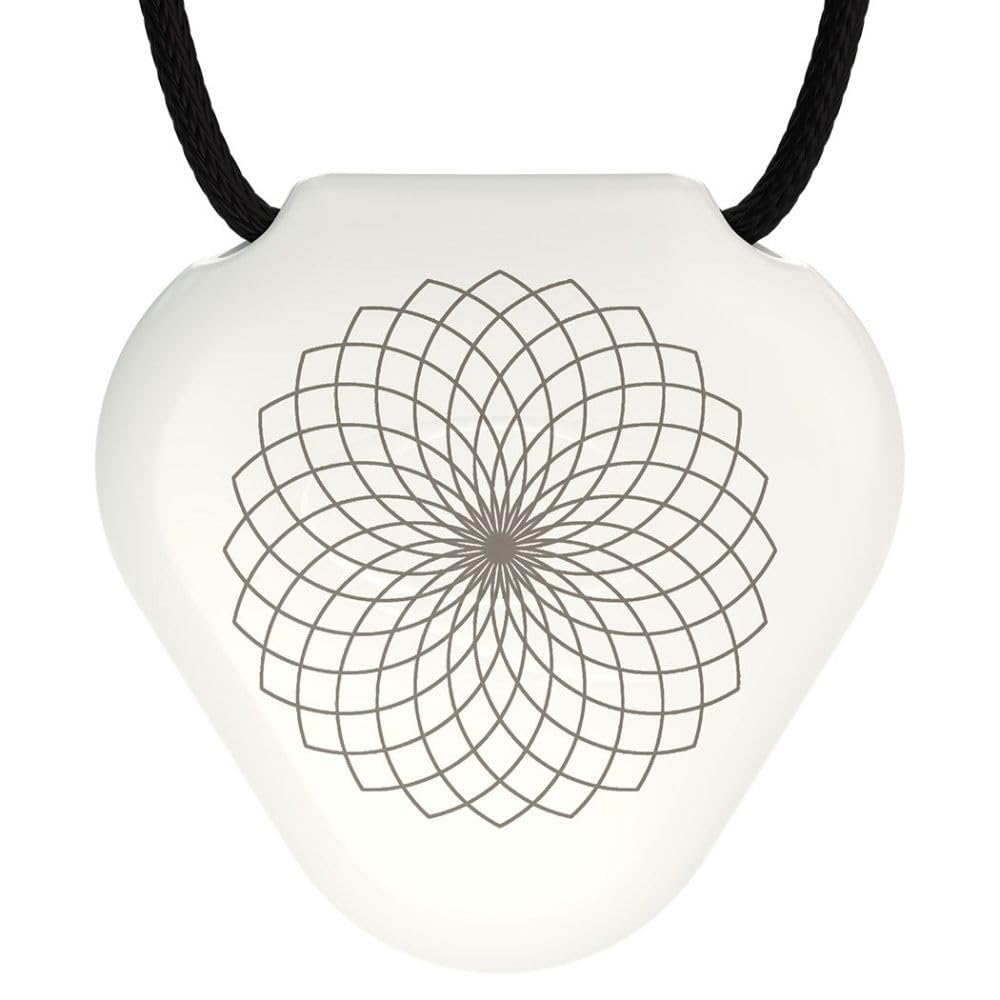 Q-LinkSRT-3 White Lotus Flower Pendant