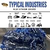 Blue and Tacky Lithium Grease Superkote 2000 | NLGI 2 | Lubricant Grease | Extreme Pressure | High Temperature | Heavy Duty | Wheel Bearing Grease | Marine | Automotive | Blue Grease | 360 gr Can
