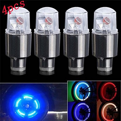 LED Light Lamp , Fabal 4X Bike Car Motorcycle Wheel Tire Tyre Valve Cap Neon LED Flash Light Lamp hot (4PCS)
