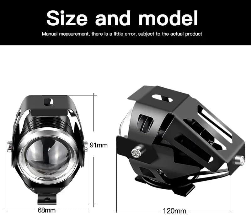 HESHUWEN オートバイスポットライト オートバイスポットライト フォグ補助ライト オートバイ バイク照明