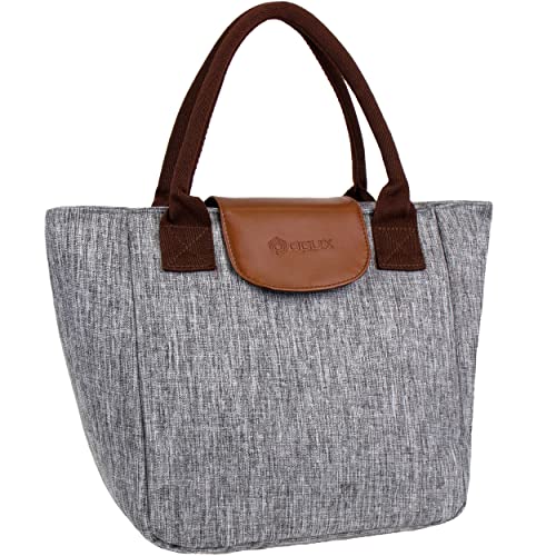 Opux Large Lunch Bags For Women, Insulated Lunch Tote For Adult Women Work, Tall Reusable Lunch Box Purse With Pockets For Work Office, Lunch Cooler For Meal Prep, 15 Cans (Heather Gray) #TOP22