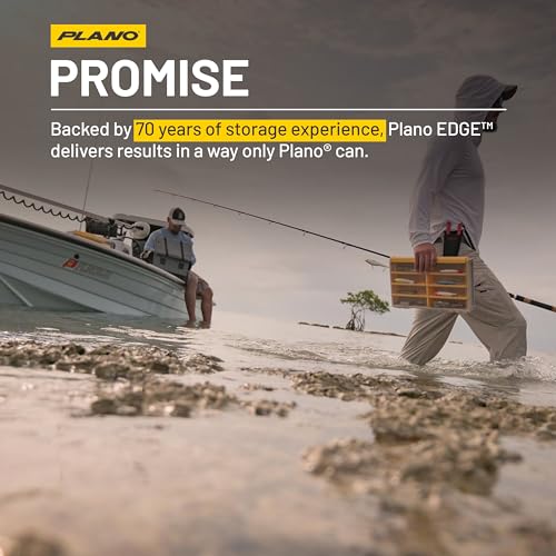 Image of Plano Edge Flex 3700M Tackle Storage | Premium Tackle Organization with Rust Prevention | Includes 38 Flex dividers, yellow /gray