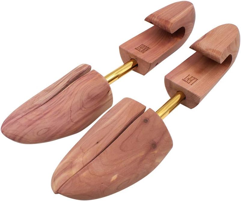 mens shoe trees Red Cedar Wood Single Tube with Split Toe Design 2PKS