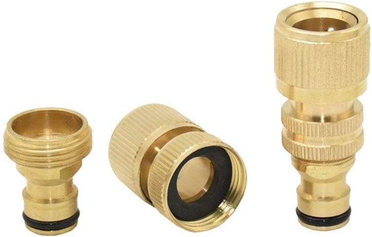 Threaded Connector，Nipple Fitting, Straight Connector，Thread Brass Bushing Reducing Connector，Hose Connector Fittings 1/2 3/4 Garden Water Pipe Quick Coupling Brass Faucet Metal Threaded Water Pipe Jo