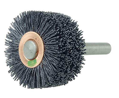 Image of Weiler 17215 Bore-Rx 2 inch Dia. Internal Brush Deburring Tool, .026 /120CG Crimped Fill, 3 /8 inch Stem, Made in the USA