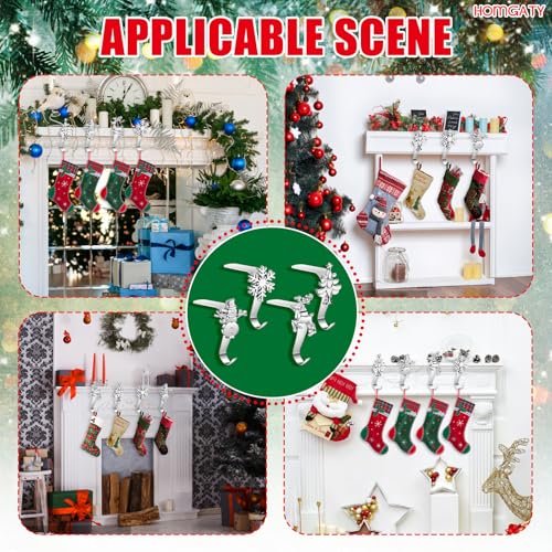 Crochets de Noël pour chaussettes et cheminée ambiance fête - 8