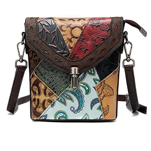 Sac à bandoulière vintage en cuir pour femme, parfait pour vos sorties en ville