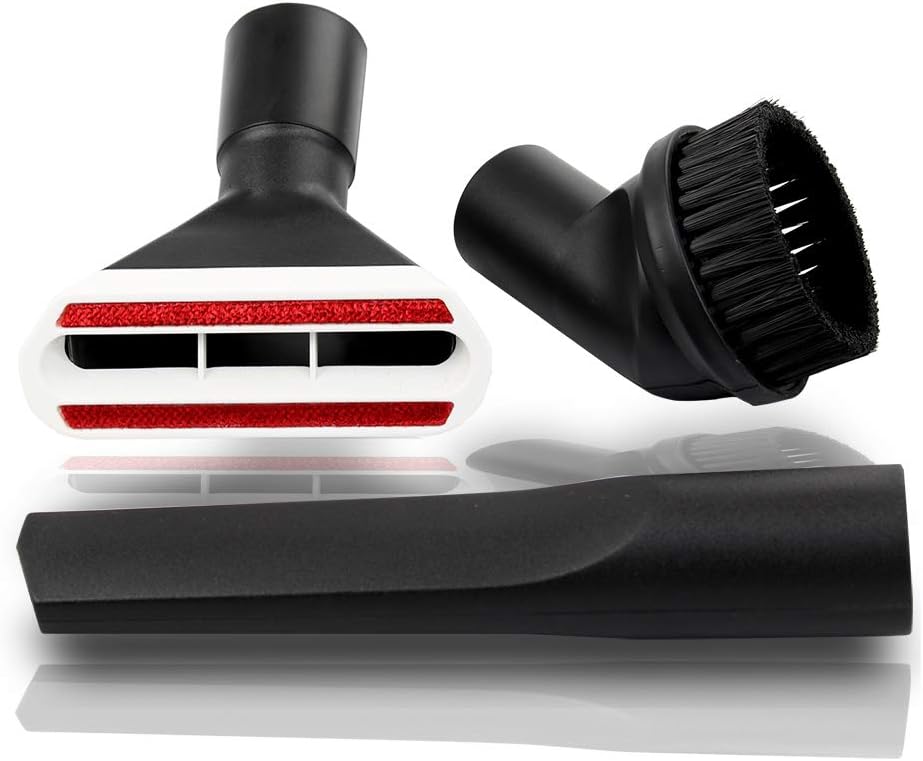 MisterVacCompatible with Nozzle Set Hand Nozzle Set Replacement Nozzle Set consisting of 1x Crevice Nozzle + 1x Upholstery Nozzle + 1x Furniture Brush Kesser ##Modell_na