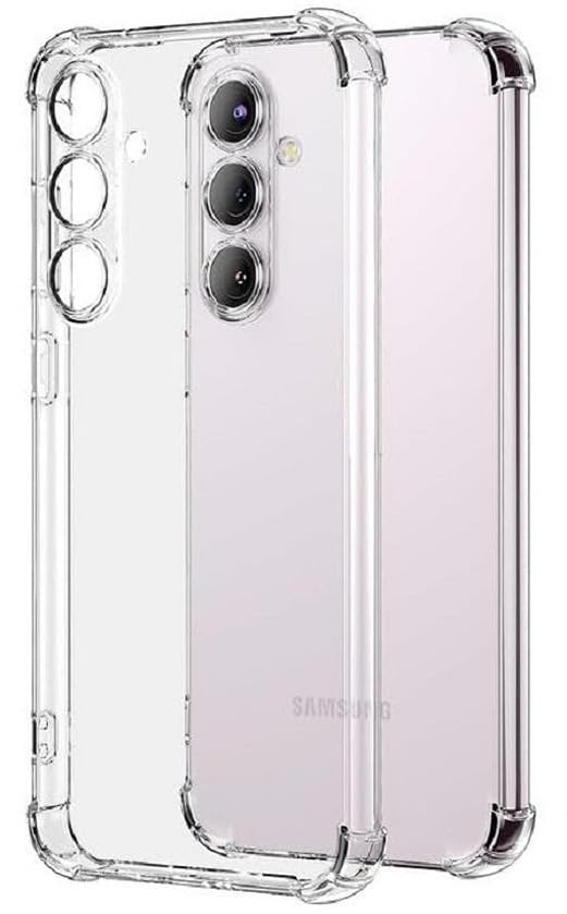 Image of BOXXO Flexible Back Cover for Samsung Galaxy S23 FE 5G | Back Cover Transparent Clear Shockproof Case Four Corner Protection | Slim Protective Mobile Phone Cover for Samsung Galaxy S23 FE 5G