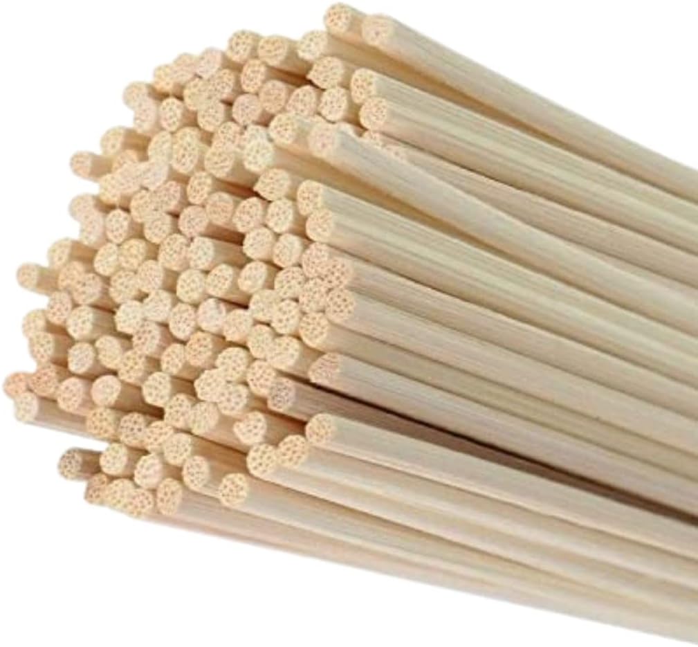 Reed Diffuser Sticks, 8 Inch Natural Rattan Wood Sticks, Aroma Diffuser Sticks for Home,Office, Hotels. Color-Off White Pack of 25 Pieces