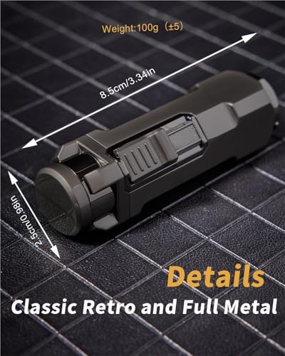 Mechero de llama triple chorro en metal con diseño portátil 8