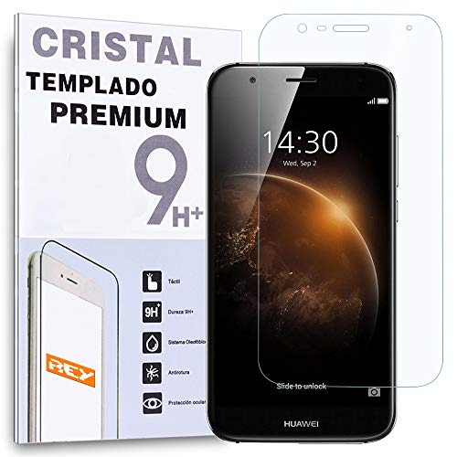 REY Protector de Pantalla para Huawei Ascend G8 GX8 Cristal Vidrio Templado Premium
