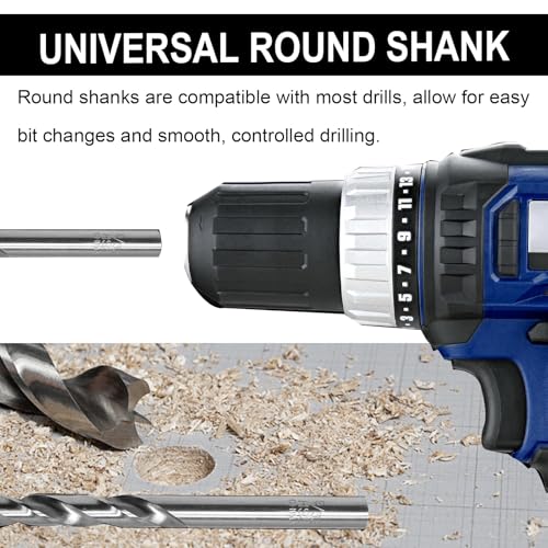 Greywolf 25 pcs Brad Point Wood Drill Bit Set, HSS Woodworking Twist Drill Bit Set, Double Slot Design, Durable Box with Index, for Woodworkers and DIY Enthusiasts (1mm - 13mm) 5 Greywolf 25 pcs Brad Point Wood Drill Bit Set, HSS Woodworking Twist Drill Bit Set, Double Slot Design, Durable Box with Index, for Woodworkers and DIY Enthusiasts (1mm - 13mm) - Image 5