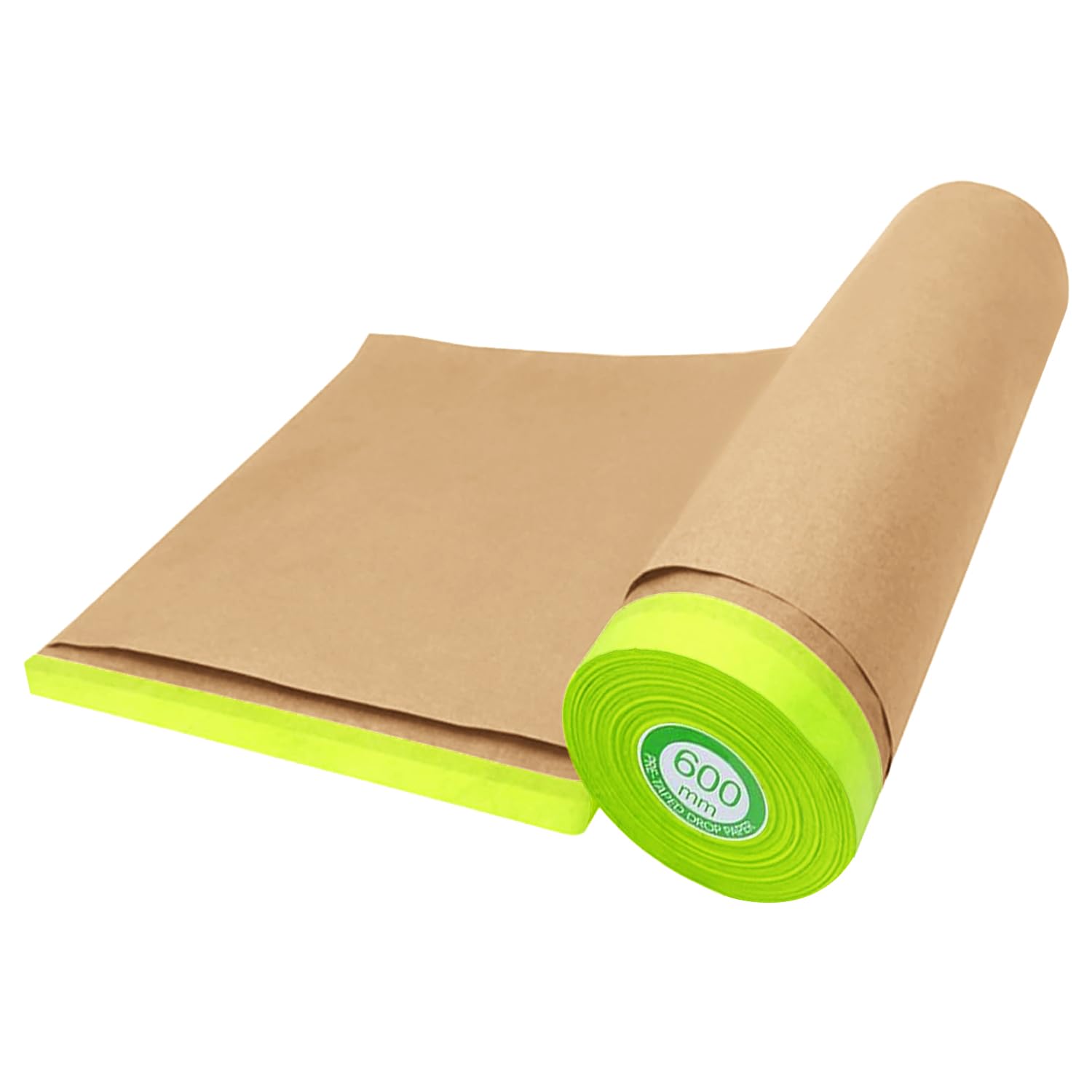 Papel de enmascarar de pintura de 24 pulgadas x 50 pies, papel de pintor con cinta y cortinas, papel de enmascarar para pintura automotriz, papel de enmascarar para pintar automóviles y pintura en