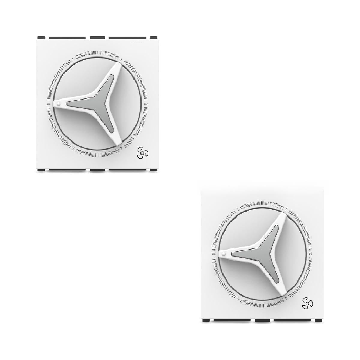 goldmedal air tri-star 2 module 5 step fan regulator - full rotary, white - (pack of 2)