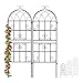 Produktbild Relaxdays Rankgitter Metall, 2er Set, zum Stecken, Rankhilfe für Kletterpflanzen, 150 x 50 cm, Spalier Garten, schwarz