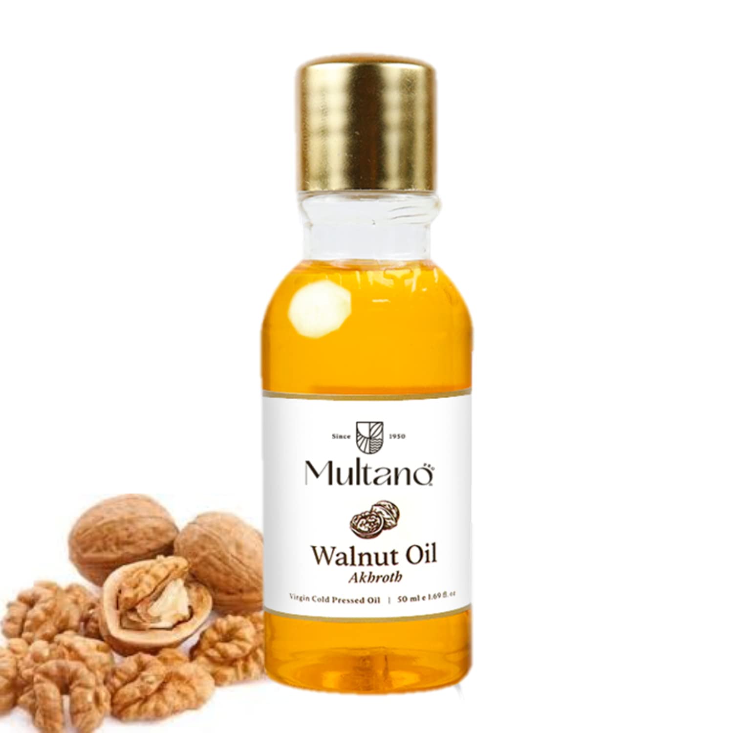 Multano Extra Virgin Cold Pressed Walnut Oil ( Akhrot Oil ) Pure Edible Akhrot Ka Tel - For Salad Dressing, Hair, Skin Massage, Beneficial Oil For Thyroid Massage (50ml) (B0B15KHWQ8) Amazon Price History, Amazon Price Tracker