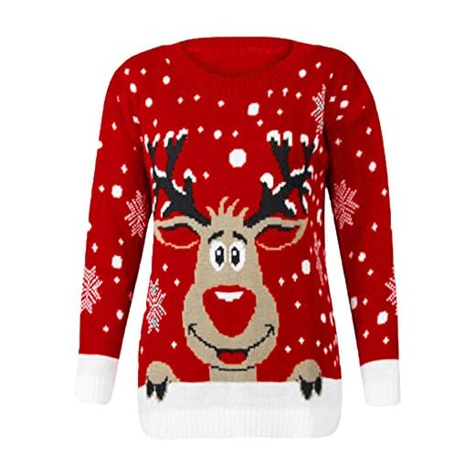 MORCHAN Cadeaux de noël Femmes Noël Longues Couleur en Vrac Pull en Maille Batwing Manches Maille Tops