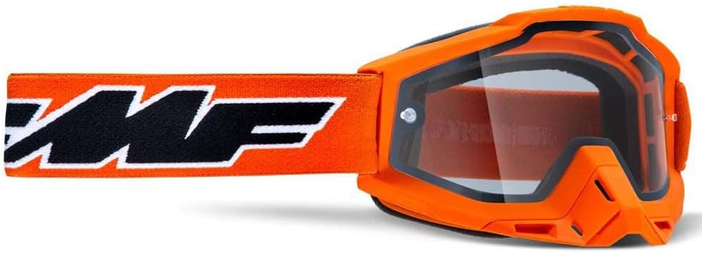 FMF POWERBOMB Enduro Goggle Rocket Orange - Clear Lens