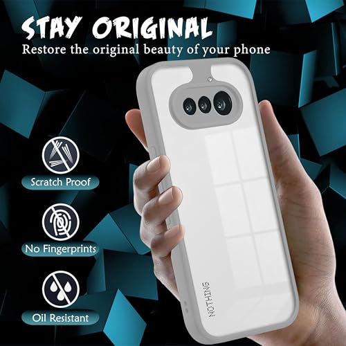 Image of V-TAN Back Cover for Nothing Phone 4A | TPU | Transparent Crystal Clear Case Compatible with Nothing 4A | Camera Protective Shockproof Mobile Cover Design (Grey)