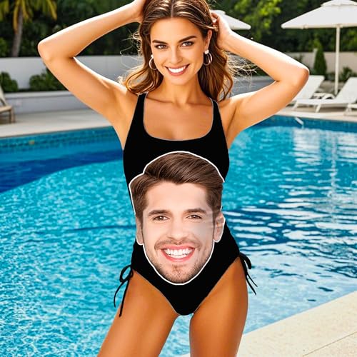 Custom Swimsuits for Women Personalized Bathing Suit with FacesOne Piece Bikini for Pool Party Summer Holiday2