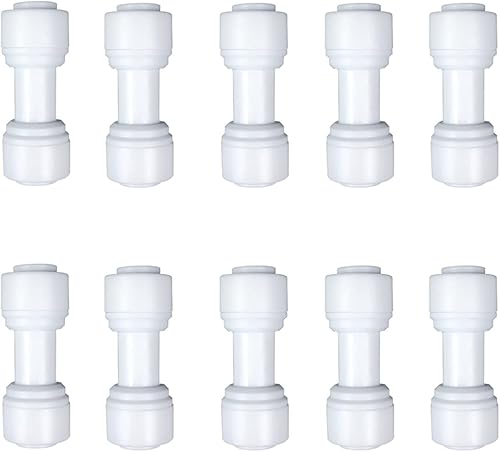 XINWOO Juego de 10 accesorios de conexión rápida para filtros de agua RO (rectos, tubo de 14 "OD)