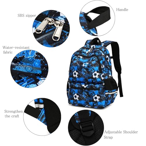 Dsiue Soccer Backpack For Boys, Boys Backpacks For Elementary Students Kids School Backpack With Lunch Box For Teen Boys thumb #5