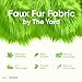 EOVEA Shaggy Faux Fur Fabric by The Yard – 60” Wide | Fluffy, Soft Fake Fur Material for Sewing, Crafts, Costumes, Upholstery & Home Decor | Long Pile Plush Fabric(Lime Green, One Yard)