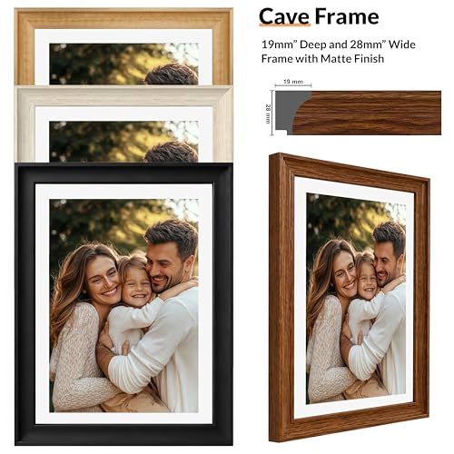 Image of Art Street Set of 15 Premium 3D Wall Photo Frames Sumptuous Memories Theme Individual Fiber Wood Photo Frames (Color - Cave Dark Brown, Size - 8x10, 5x7, 4x6 Inchs)