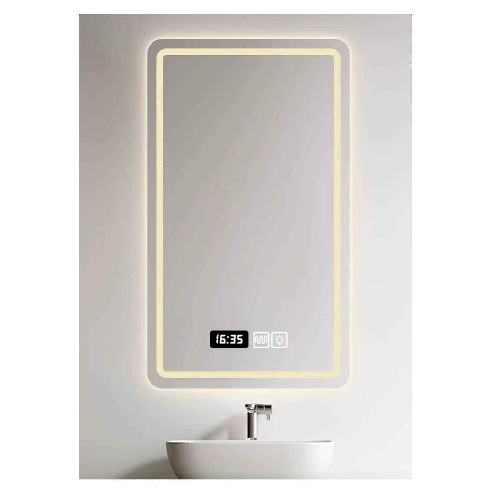 Miroir rétroéclairé LED haut de gamme 75x100 cm avec désembueur tactile
