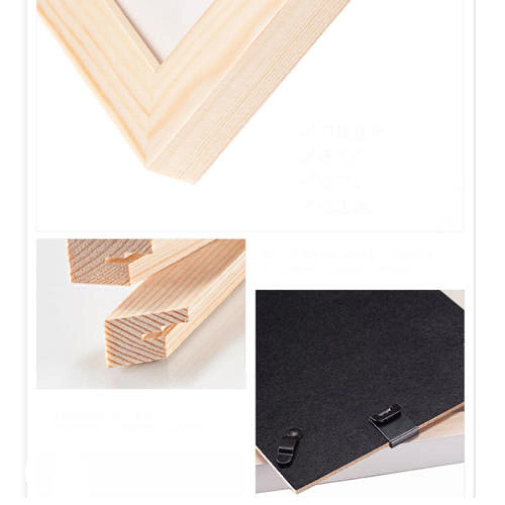 Bilderrahmen für Foto Oder Bilder Massivholz Schwarz Wand 26,6 × 38,2 cm