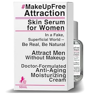 #MakeUpFree Attraction Serum for Women, 50mL, Embrace Healthy Clear Skin and a Radiant Complexion, Attract Men Without Makeup, Be Confident. Be Real. Be Natural