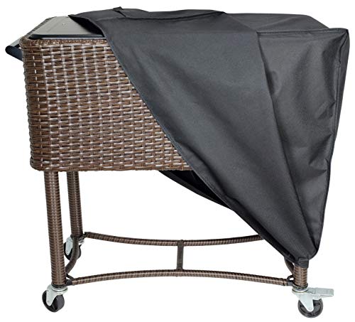 Permasteel Pa-30385 37" Patio Cooler Cover, Heavy Duty Weatherproof Fabric For Outdoor Patio Backyard, Universal Fit 80 Quart Coolers, Black #TOP4