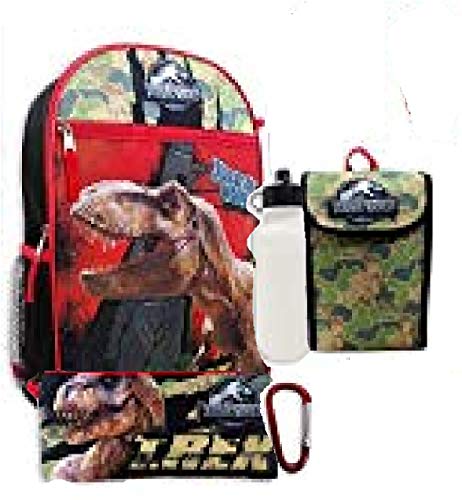 Jurassic World Boys 5 Pc Backpack Set, Black, One Size