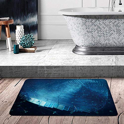 3D Jeffcyb Fingerprint scan Provides Security Access with biometrics Identification,Area Rug Throw Rugs Concept p Rugs for Bedroom 1.3 x 2 ft - Thumbnail 2