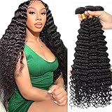 extensiones naturales de cabello mercadolibre 【Hair Material】: Deep Wave Bundles Brazilian Virgin Hair, 3 Bundles, Unprocessed Human Hair Extensions, Clean And Healthy To Make Sew In Or Wigs,Usually 3-4 bundles are needed to make a complete wig