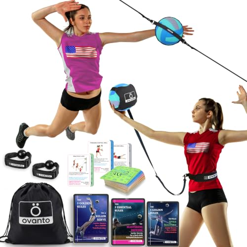 Image of OVANTO Volleyball Training Equipment Aid - Adjustable Practice Volleyball Kit
